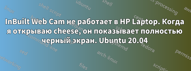 InBuilt Web Cam не работает в HP Laptop. Когда я открываю cheese, он показывает полностью черный экран. Ubuntu 20.04