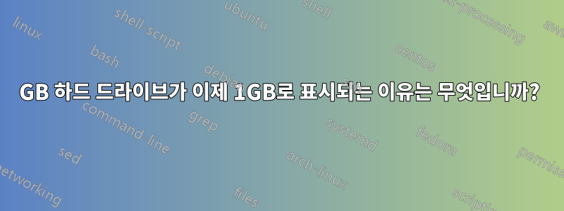 100GB 하드 드라이브가 이제 1GB로 표시되는 이유는 무엇입니까?