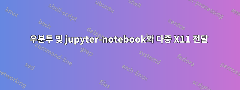 우분투 및 jupyter-notebook의 다중 X11 전달