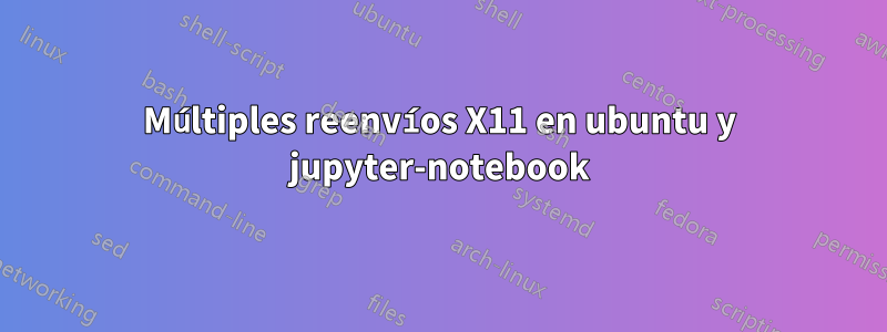 Múltiples reenvíos X11 en ubuntu y jupyter-notebook