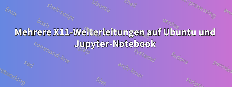 Mehrere X11-Weiterleitungen auf Ubuntu und Jupyter-Notebook