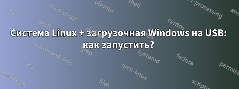 Система Linux + загрузочная Windows на USB: как запустить?