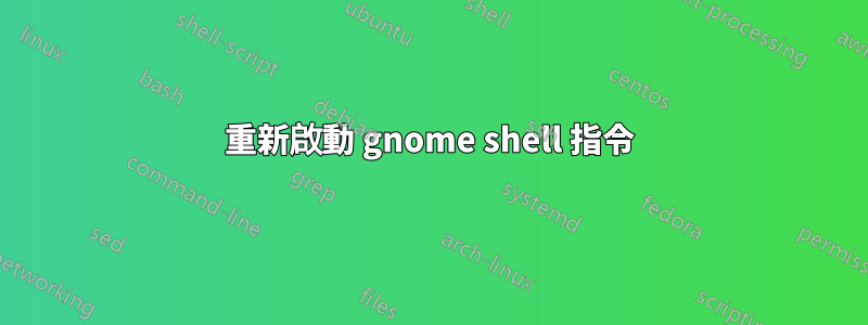 重新啟動 gnome shell 指令