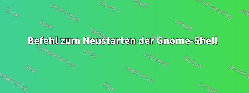 Befehl zum Neustarten der Gnome-Shell 