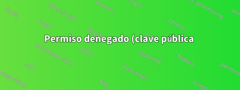 Permiso denegado (clave pública) al intentar conectarse al servidor a través de Internet