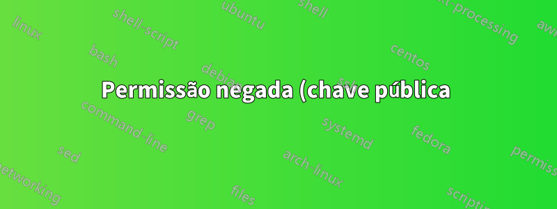 Permissão negada (chave pública) ao tentar conectar-se ao servidor pela Internet