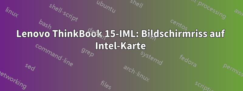 Lenovo ThinkBook 15-IML: Bildschirmriss auf Intel-Karte