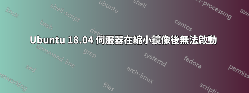 Ubuntu 18.04 伺服器在縮小鏡像後無法啟動