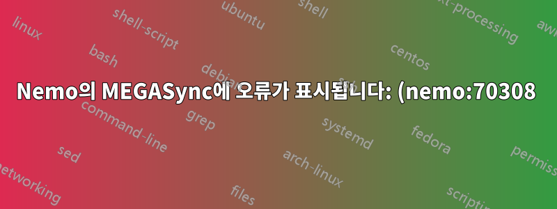 Nemo의 MEGASync에 오류가 표시됩니다: (nemo:70308): 경고 ** 연결() 실패