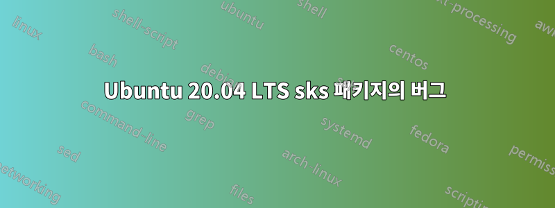 Ubuntu 20.04 LTS sks 패키지의 버그