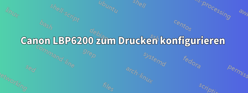 Canon LBP6200 zum Drucken konfigurieren