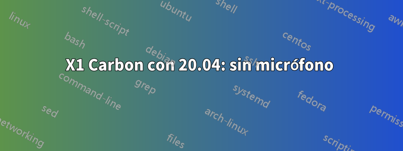 X1 Carbon con 20.04: sin micrófono