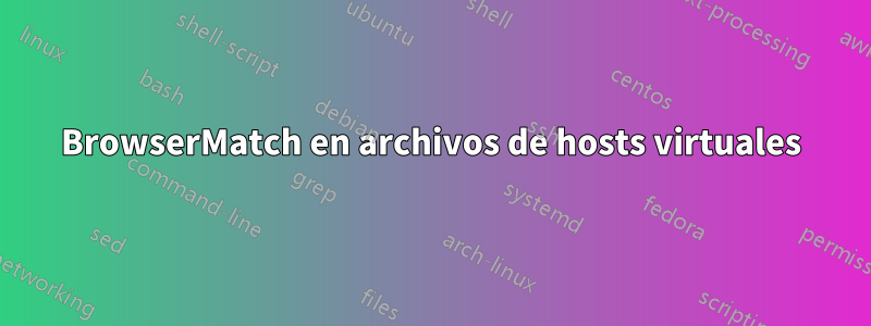 BrowserMatch en archivos de hosts virtuales