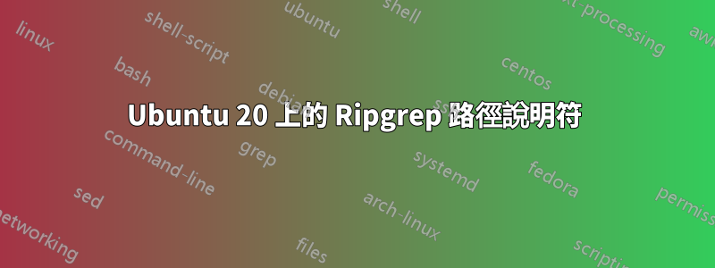 Ubuntu 20 上的 Ripgrep 路徑說明符