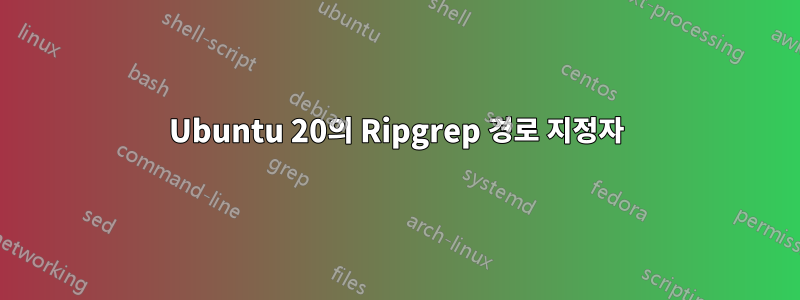 Ubuntu 20의 Ripgrep 경로 지정자