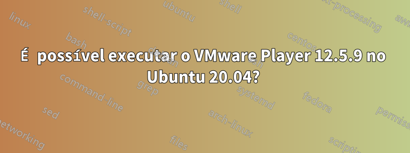 É possível executar o VMware Player 12.5.9 no Ubuntu 20.04?