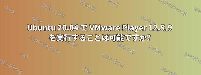 Ubuntu 20.04 で VMware Player 12.5.9 を実行することは可能ですか?