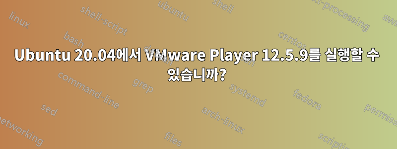 Ubuntu 20.04에서 VMware Player 12.5.9를 실행할 수 있습니까?