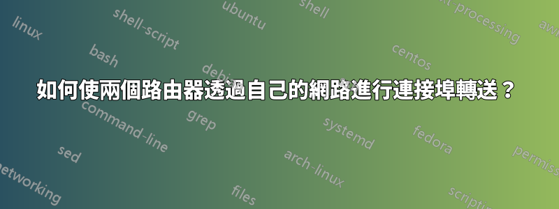 如何使兩個路由器透過自己的網路進行連接埠轉送？
