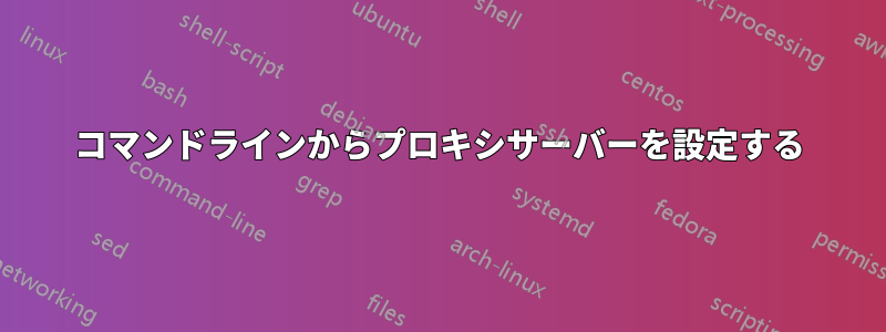 コマンドラインからプロキシサーバーを設定する