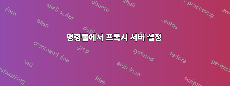 명령줄에서 프록시 서버 설정