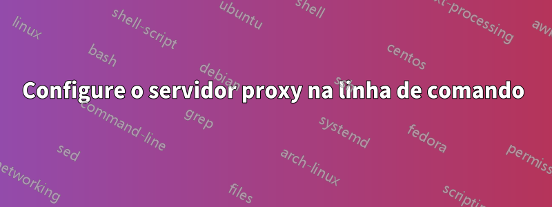 Configure o servidor proxy na linha de comando