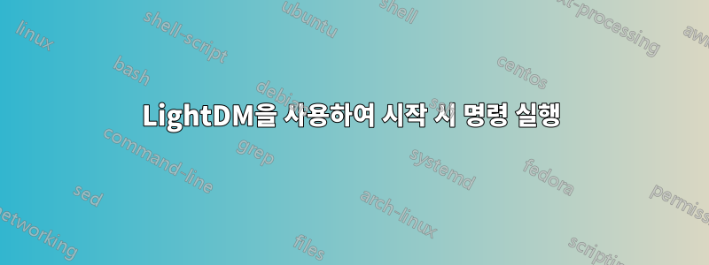 LightDM을 사용하여 시작 시 명령 실행