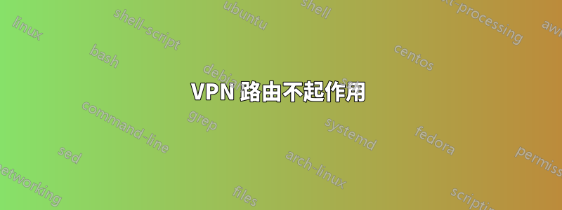 VPN 路由不起作用
