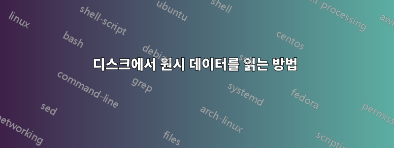 디스크에서 원시 데이터를 읽는 방법