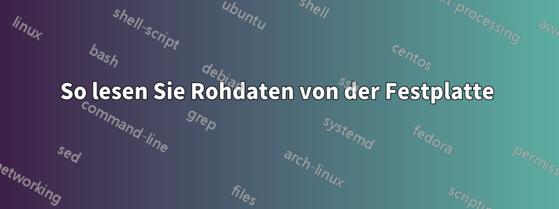 So lesen Sie Rohdaten von der Festplatte