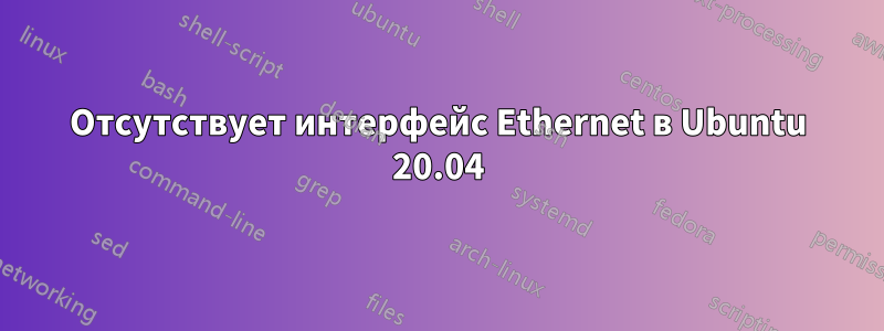Отсутствует интерфейс Ethernet в Ubuntu 20.04
