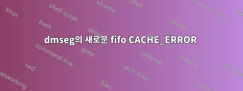 dmseg의 새로운 fifo CACHE_ERROR