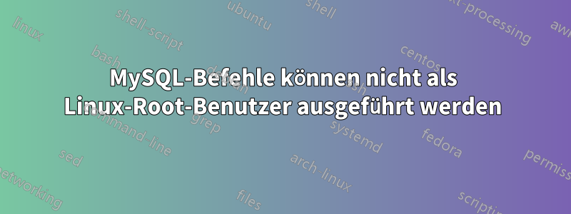 MySQL-Befehle können nicht als Linux-Root-Benutzer ausgeführt werden