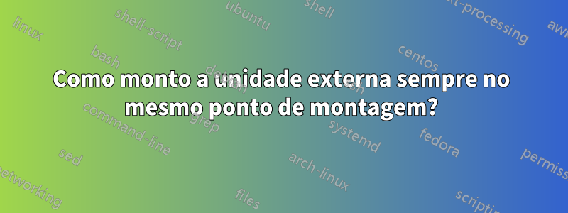 Como monto a unidade externa sempre no mesmo ponto de montagem?