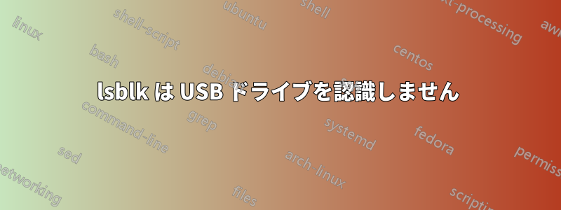lsblk は USB ドライブを認識しません