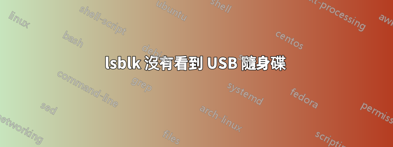 lsblk 沒有看到 USB 隨身碟