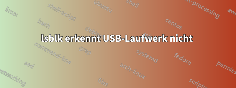 lsblk erkennt USB-Laufwerk nicht