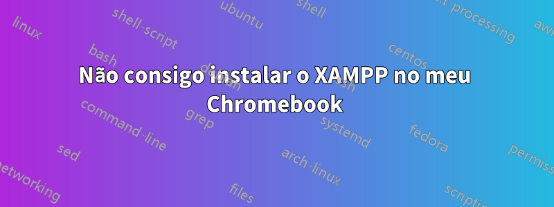Não consigo instalar o XAMPP no meu Chromebook