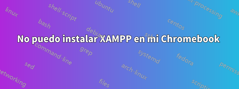 No puedo instalar XAMPP en mi Chromebook
