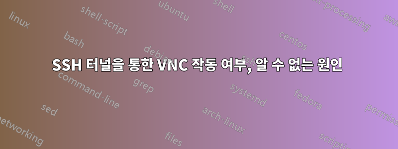 SSH 터널을 통한 VNC 작동 여부, 알 수 없는 원인