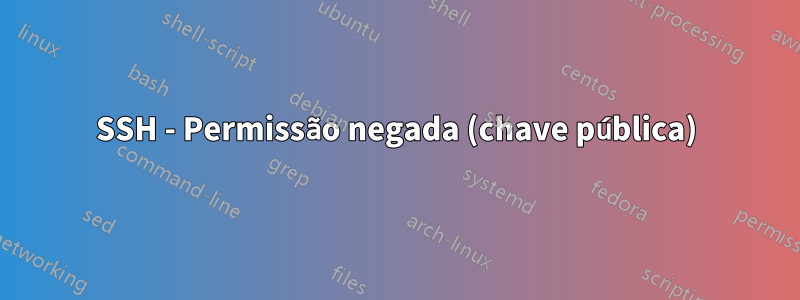 SSH - Permissão negada (chave pública)