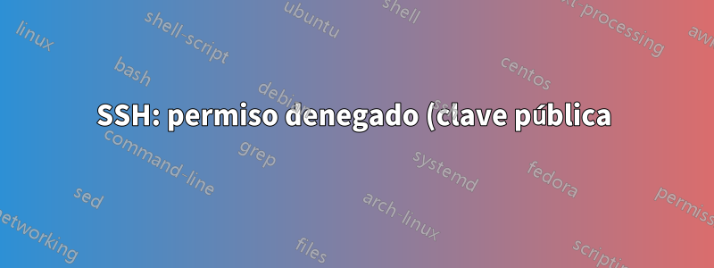 SSH: permiso denegado (clave pública)