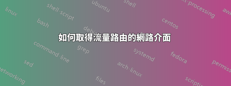 如何取得流量路由的網路介面