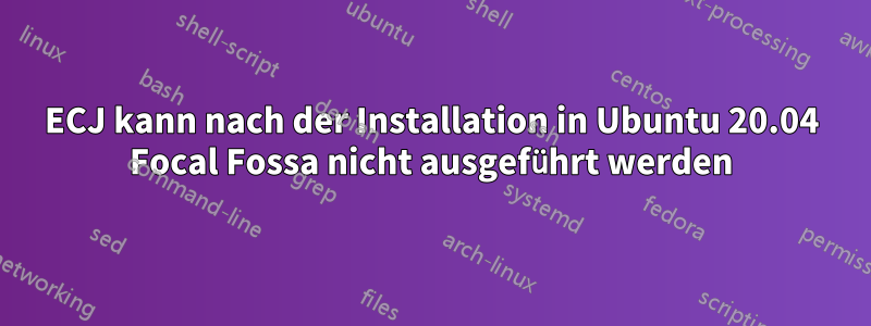 ECJ kann nach der Installation in Ubuntu 20.04 Focal Fossa nicht ausgeführt werden