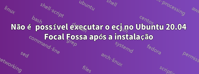 Não é possível executar o ecj no Ubuntu 20.04 Focal Fossa após a instalação