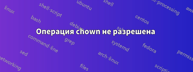 Операция chown не разрешена