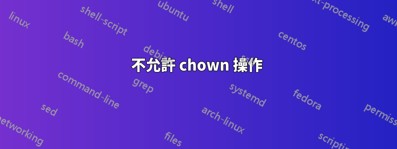 不允許 chown 操作