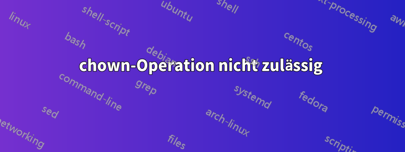chown-Operation nicht zulässig