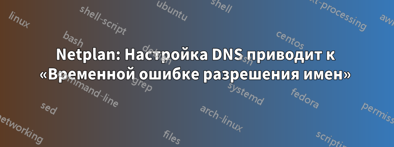 Netplan: Настройка DNS приводит к «Временной ошибке разрешения имен»