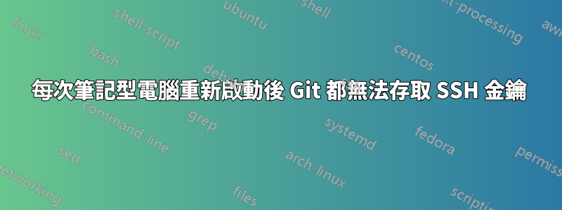 每次筆記型電腦重新啟動後 Git 都無法存取 SSH 金鑰